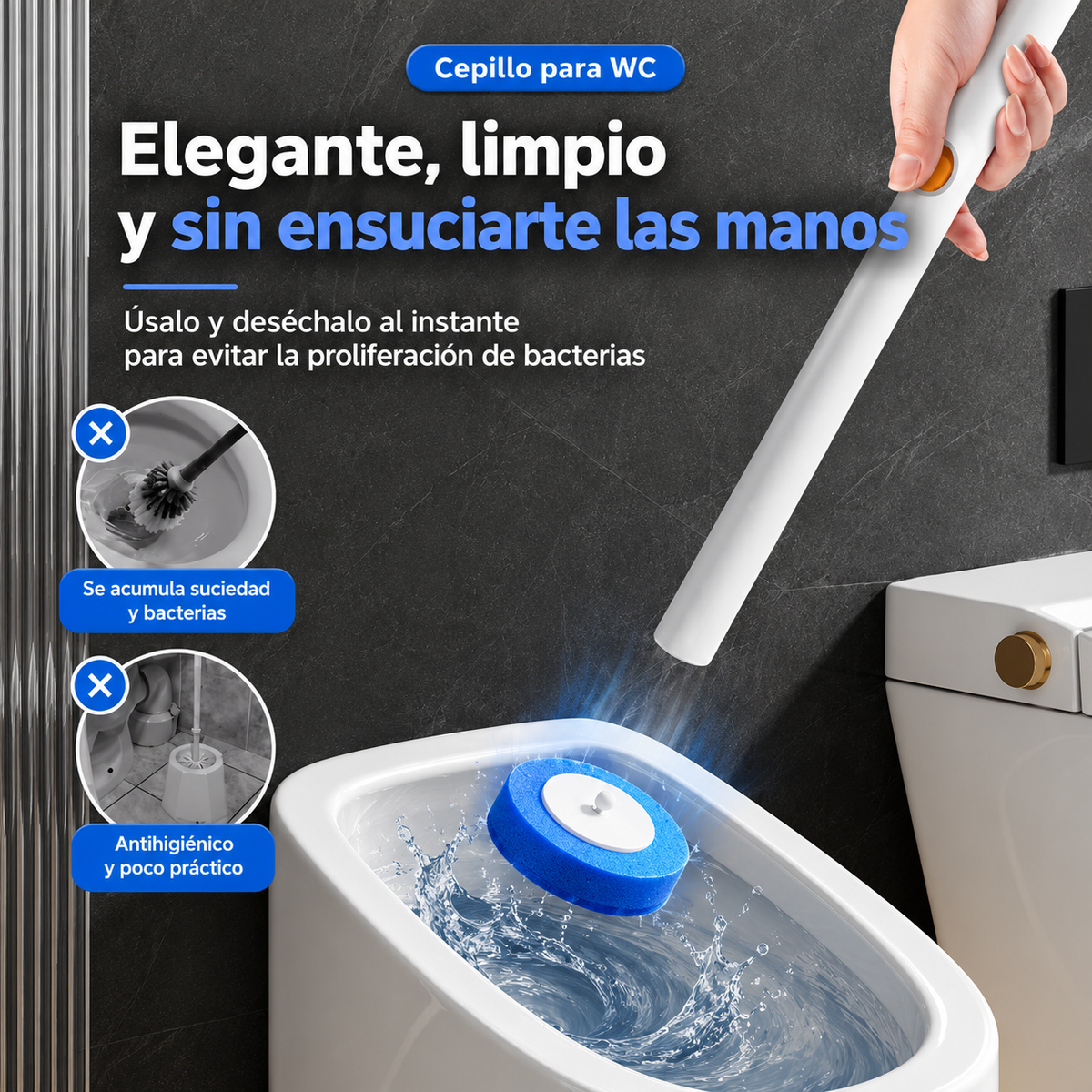 Kuvylo™ Cepillo Higiénico Desechable